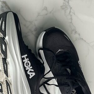 HOKA Black and White Running Shoes